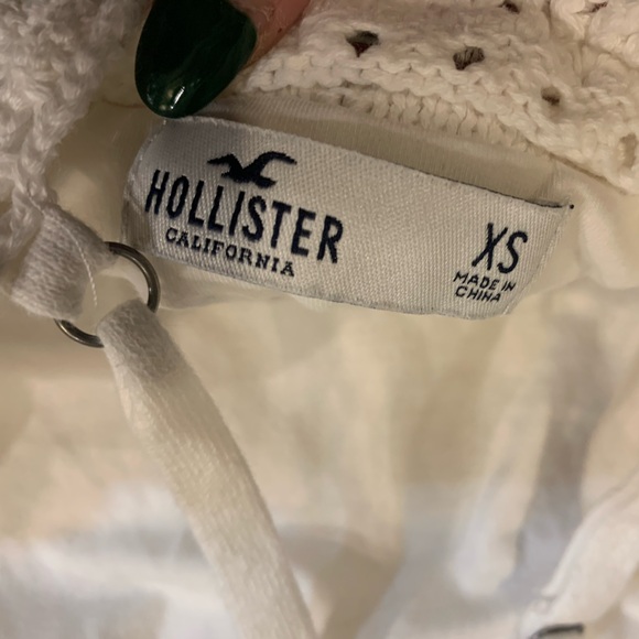 Hollister White Crochet Tie Tank Top - Picture 2 of 5